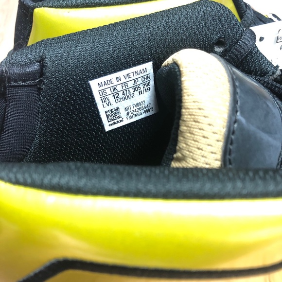 New Adidas Pro Model Sneakers Gold Black Size 12.5 - Picture 6 of 7